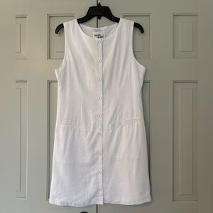 NWT paper heart linen blend white sleeveless button down dress size large